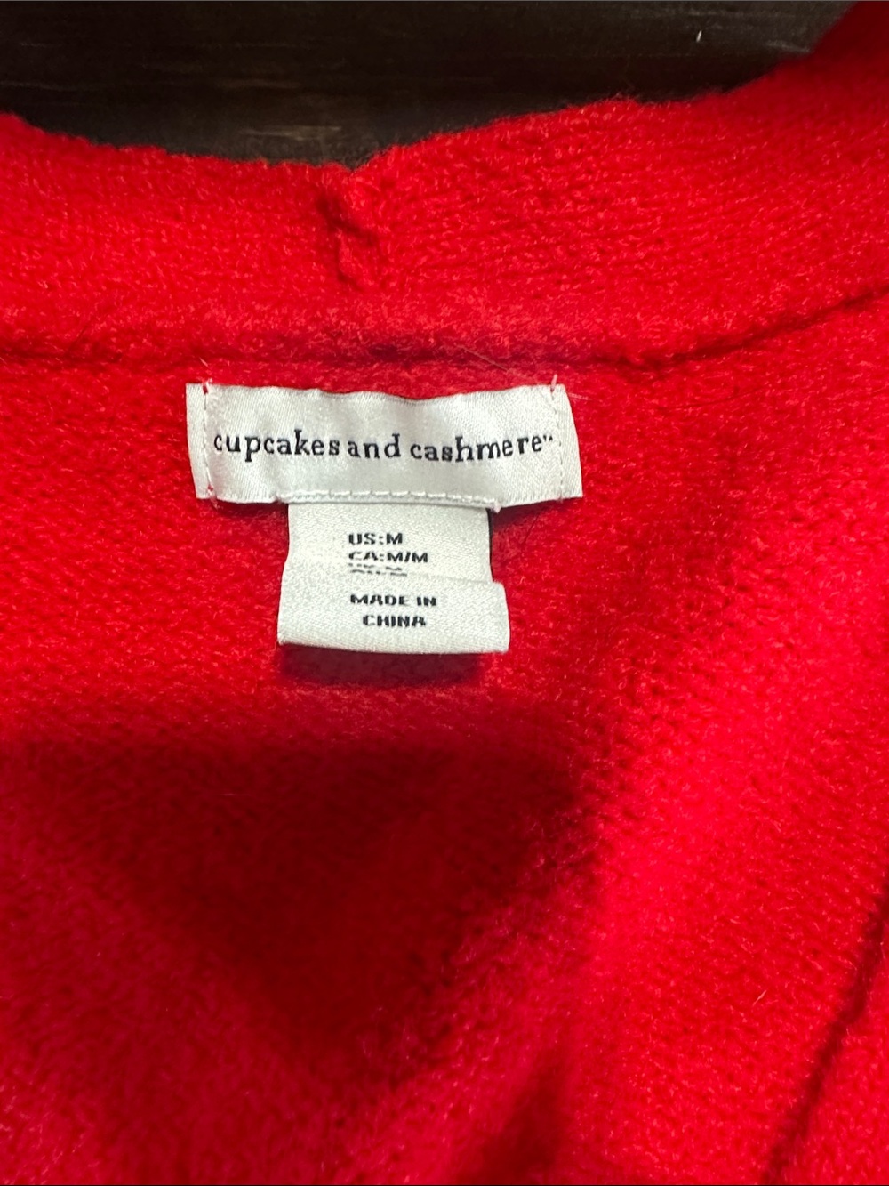 cupcakes & cashmere Bright Red Heart-Button Cardigan 0065 - Picture 2 of 3